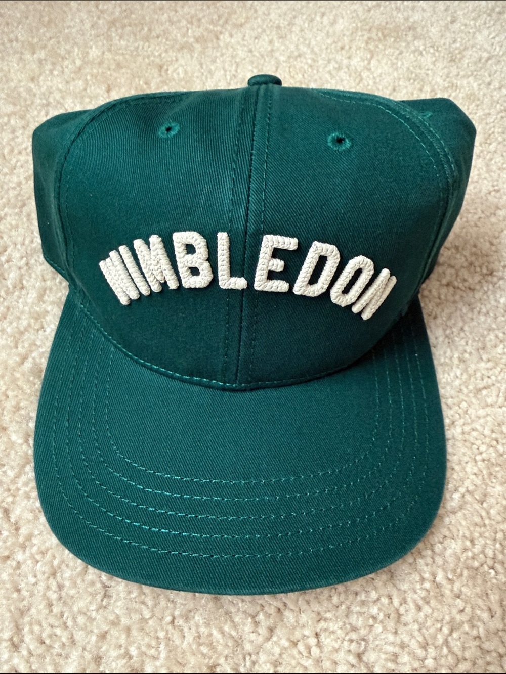 NWT Wimbledon Wordmark Baseball Cap in Green